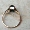 Vintage Chrysoprase Solitaire Ring in 9ct Gold, a UK M or a US 6 1/2