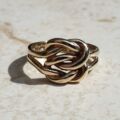 Double Knot Ring in 9ct Gold, a UK M 1/2 or a US 6 1/2