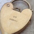 Ornate Heart Padlock Pendant in 9ct Gold