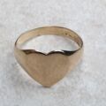 Simple Heart Signet Ring in 9ct Gold