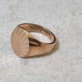 Oval Sunray Signet Ring in 9ct gold, a UK O or a US 7 1/4