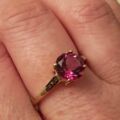 Pink Sapphire Ring in 9ct Gold, a UK R or a US 9.