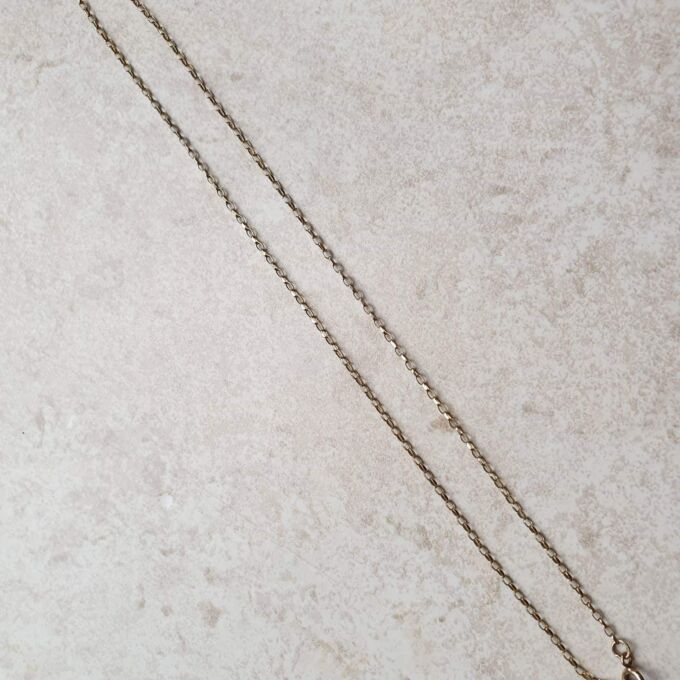 Oval Belcher or Rolo Chain Necklace in 9ct Gold, 18 inches