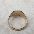 Diamond Set Sunray Signet Ring in 9ct Gold, a UK U 1/2 or a US 10 1/2