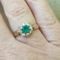 Chrysoprase Dress Ring in 9ct Gold.