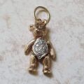 Small Gemset Vintage Teddy Bear in 9ct Gold