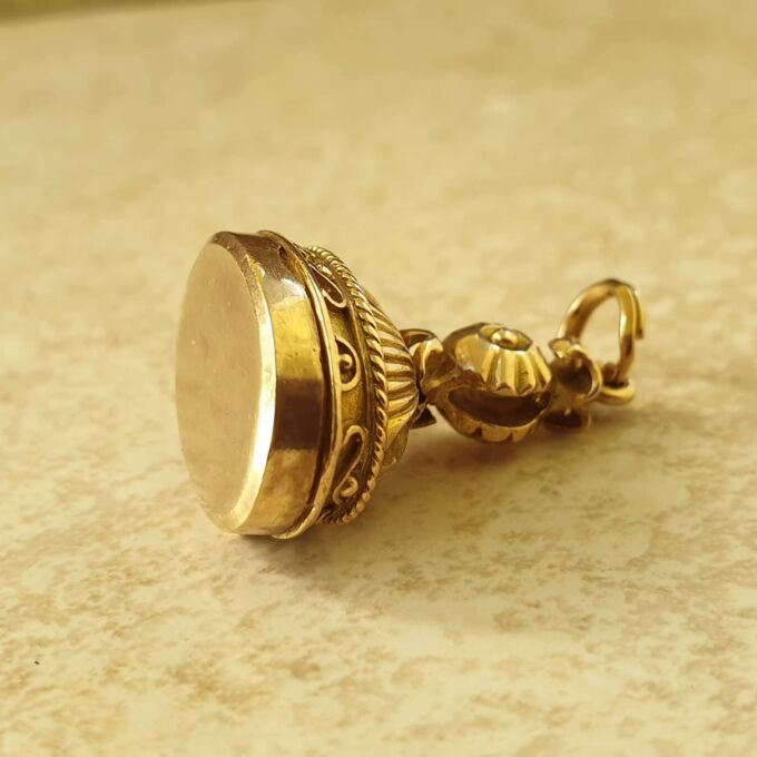 Unusual Opening Frame  Locket Fob Pendant in 9ct Gold