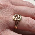 Double Knot Ring in 9ct Gold, a UK M 1/2 or a US 6 1/2