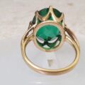 Emerald Green Synthetic Spinel Solitaire in 9ct Gold, a UK I or a US 4 1/2