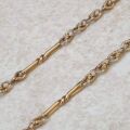 Antique Fancy Link Paperclip Chain Necklace in 9ct Gold, 18 inches.