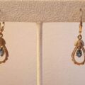 Topaz Dangle Drop Earrings in 9ct Gold