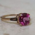 Pink Sapphire Ring in 9ct Gold, a UK R or a US 9.