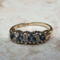 Marquise Cut Topaz and Paste Ring in 9ct Gold, a UK L or a US 6.