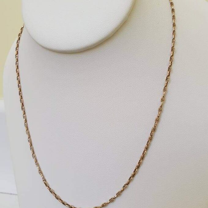 Antique Chain Necklace in 9ct gold, 18 inches. - Gems Afire - Vintage ...