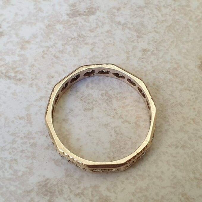 Reserved – Quartz Full Eternity Ring in 9ct Gold.