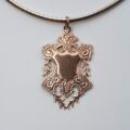 Vintage Ornate Medallion Pendant in 9ct Rose Gold