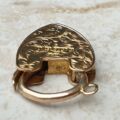 Antique Engraved Heart Padlock in 9ct Gold