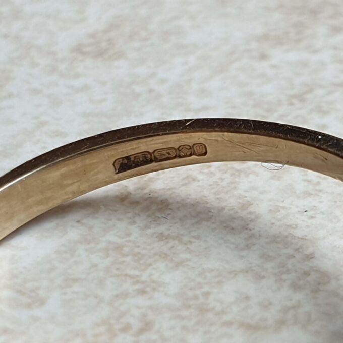 Blue Topaz and Diamond Ring in 9ct Gold,  a UK O 1/2 or a US 7 3/4.