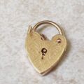 Tiny Fully Working Heart Padlock in 9ct Gold