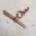 Old T or Albert Bar in 9ct Rose Gold.