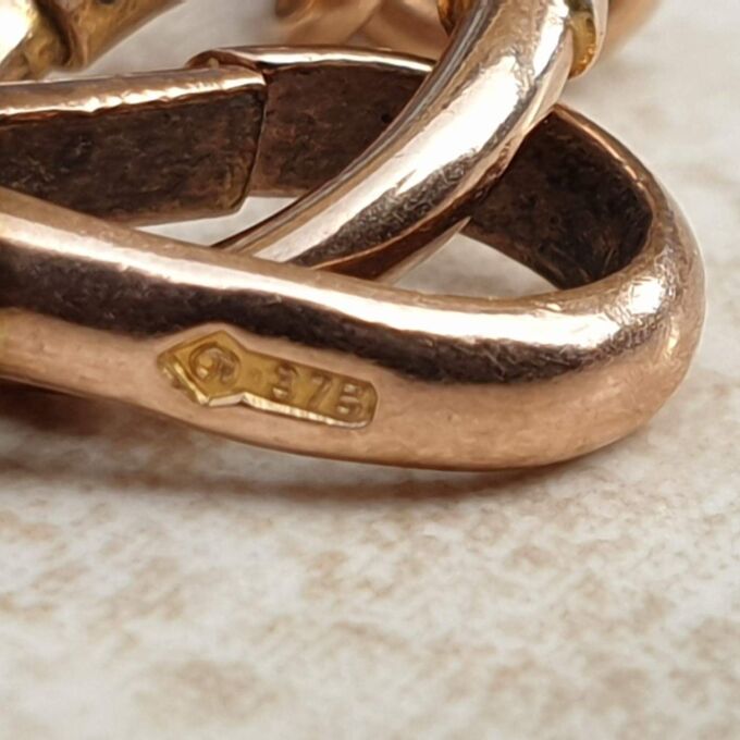 Fancy Link Chain with Dog Clip in 9ct Rose Gold