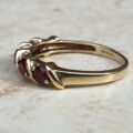 Five Stone Ruby Ring in 9ct Gold.