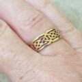Celtic Knot Band Ring in 9ct Gold, a UK K 1/2 or a US 5 3/4