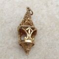 Ornate Lantern Fob Pendant in 9ct Gold