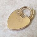 Engraved Fully Working Heart Padlock in 9ct Gold