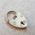 Large Plain Heart Padlock in 9ct Gold