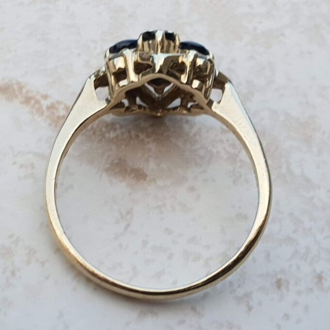 Sapphire and Diamond Ring in 9ct Gold