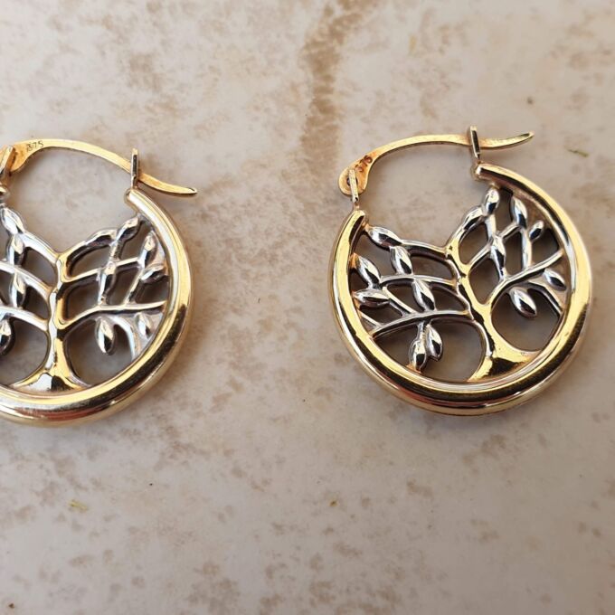 Tree of Life Earrings in 9ct Gold