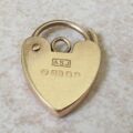 Engraved Front Fully Working Heart Padlock in  9ct Gold