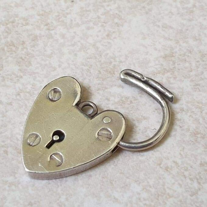 Reserved – Plain Heart Padlock in Sterling Silver