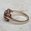 Garnet Cluster Ring in 9ct Gold, a UK K 1/2 or a US 5 1/2
