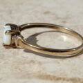 Dainty Heart Shaped Opal Ring in 9ct Gold,  a UK M 1/2 or a US 6 1/2.