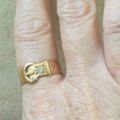 Antique Buckle Ring in 9ct Rose Gold.