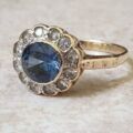 Synthetic Sapphire Ring in 9ct Gold.