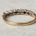 Sapphire & CZ Half Eternity Ring in 9ct Gold, a UK O or a US 7 1/2.