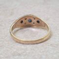 Sapphire and Seed Pearl Gypsy Ring in 9ct Gold, a UK N or a US 7
