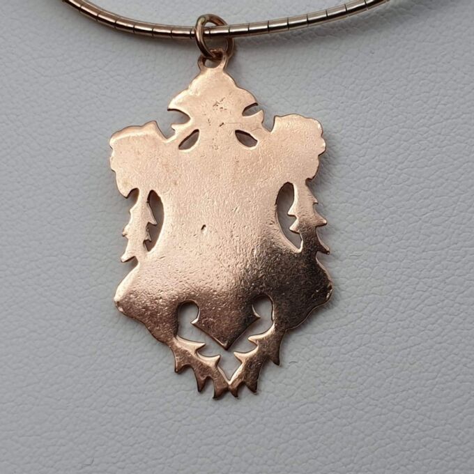 Vintage Ornate Medallion Pendant in 9ct Rose Gold
