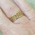 Celtic Knot Band Ring in 9ct Gold, a UK K 1/2 or a US 5 3/4