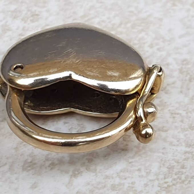 Gorgeous Italian Sparkly Heart Lock