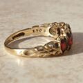 Graduating Five Stone Garnet Ring in 9ct Gold,  a UK N 1/2 or a US almost 7 1/4.