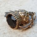 Thistle Pendant with Smoky Quartz in 9ct Gold