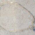 Fancy Link T Bar Necklace in Sterling Silver