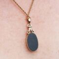 Onyx and Bloodstone Locket in 9ct Gold