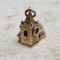 Opening Church Charm with Stanhope Lens and Wedding Scene Inside in 9ct Gold.