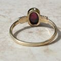 Garnet Cabochon Solitaire Ring in 9ct Gold, a UK H 1/2 or a US 4 1/4