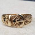 Bold Vintage Buckle Ring in 9ct Gold, a UK Q 1/2 or a US 8 3/4.
